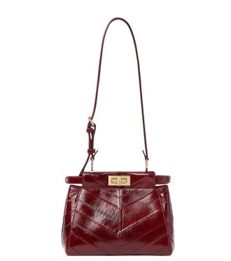 Fendi Maroon My Peekaboo XS Shoulder Bag