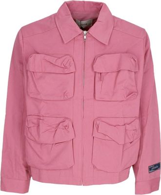 Arte Roze Nylonjas met Zakken - Heren - Zomerjassen - Roze - L - Nylon - Jassen