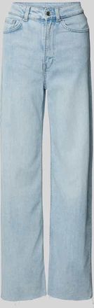 Tom Tailor Denim Wide Leg Jeans mit offenem Beinabschluss in Hellblau, Größe XL