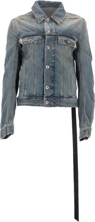 Rick Owens Jassen, Dames, Blauw, S, Denim, Denim Trucker Jacket