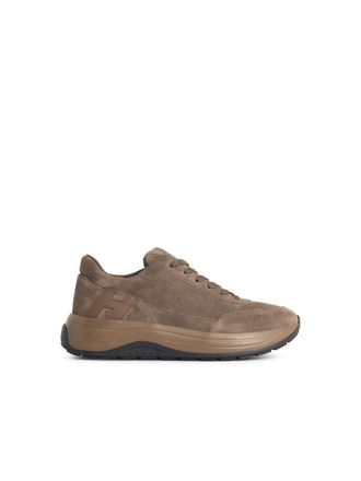 Hogan Hi-Light Brown Suede Sneakers