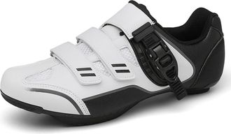 Generic Mens Cycling Shoes Compatible with Pelaton - Multifunctional Stylish Road Mountain Cycling Shoes for Men Women (White Mountain,10.5)
