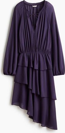 H&M Asymmetric Dress in Dark Purple at Nordstrom, Size X-Small