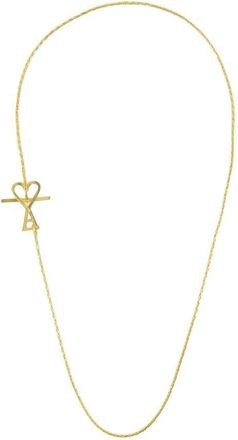 Ami Gold Metal Adc 2 In 1 Chain Necklace