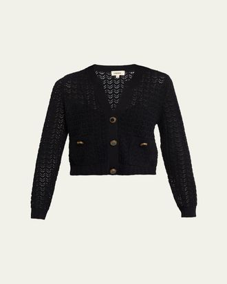 L'agence Orla Pointelle Knit Cardigan