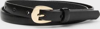 Simons Womens Golden D-buckle thin leather belt