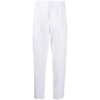 Emporio Armani Slim-fit Trousers, male, White, Size: L Stretch Cotton Trousers