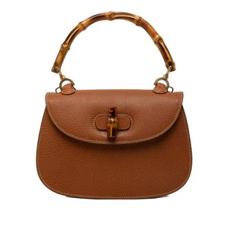Gucci Pre-owned Gucci Small Grained Calfskin Bamboo Night Satchel Ladies 5T61F35ELS0NK9AX
