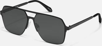 Quay Unisex Backstage Pass Sunglasses In Matte Black / Black Polarized