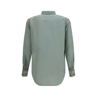 Prada Bicolor Cotton Dress Shirt - Gray