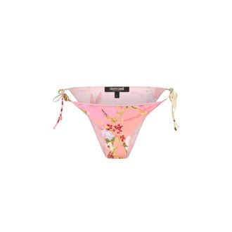 Roberto Cavalli Bikinis, female, Pink, Size: XS Miami Flowers Print Bikini Bottom