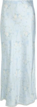 LoveShackFancy Loveshackfancy Kalo Floral-print Silk Midi Slip Skirt - Light Blue - S (UK8-10 / S)