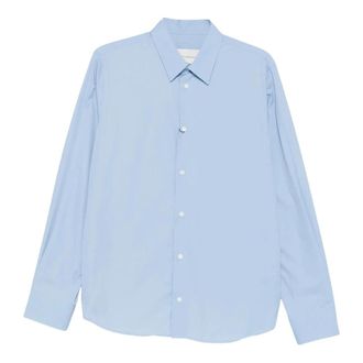 Ami Tailor Embroidered Ami de Coeur overhemd - Heren - Overhemden - Blauw - Maat: 2XL Katoen