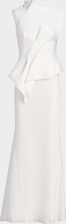 Acler Forever Young Harty Satin Draped Gown