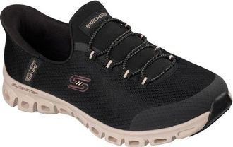 Skechers Slip-Ins Glide Step Vibey Mesh Womens Black Trainers - Size UK 8