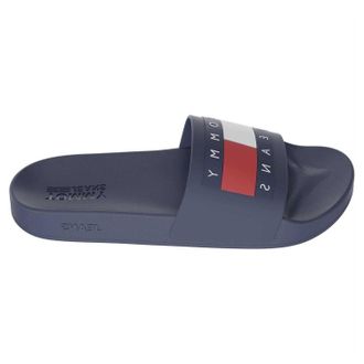 Tommy Jeans Sliders met voorgevormd voetbed met vlaglogo voor heren (Marine)