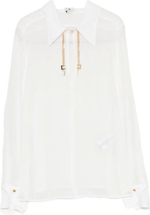 Elisabetta Franchi Mujer, Blusas y Camisas, Blanco, Talla: XL