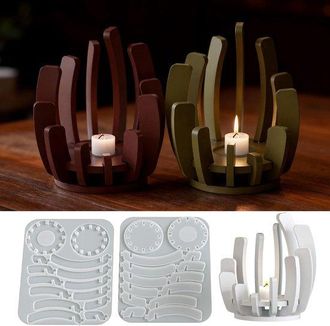OEM Portavelas Y Molde De Resina, Moldes De Silicona Para Fundici&oacute;n De Resina Para Decoraci&oacute;n Del Hogar Y Fabricaci&oacute;n De Velas