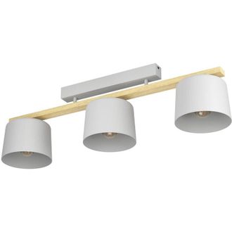 Eglo Eglo - Plafoniera Minimal Mariel Acciaio Grigio Grigio Chiaro 3 Luci E27