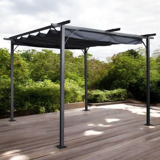 Royalcraft Prague pergola 3.5x3.5m Gazebo in Grey