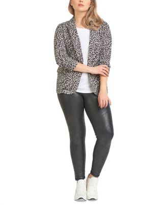 BLACK TAPE Trendy Plus Size Crackle Leggings In Black