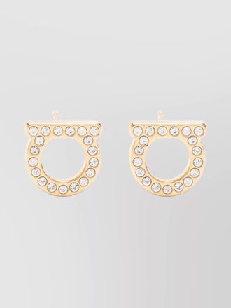 Ferragamo crystal-embellished stud earrings