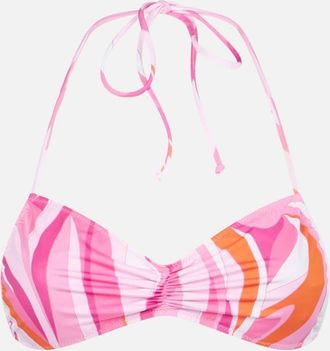 MC2 Saint Barth Woman Bandeau Top With Wave Print