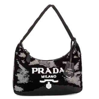 Prada Re-Edition 2000 Sequinned Mini Bag Handtas