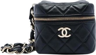 Chanel Pre-owned Vanity Case - Dames - Vintage Schoudertas - Zwart - ONE Size - Leer - Vintage