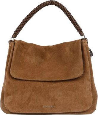 Orciani Diana Peach Su&egrave;de Schoudertas - Dames - Handtassen - Bruin - ONE Size - Su&egrave;de - Tassen