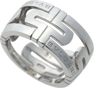 Bulgari White Gold White Gold (18K) Band Ring (Pre-Owned)