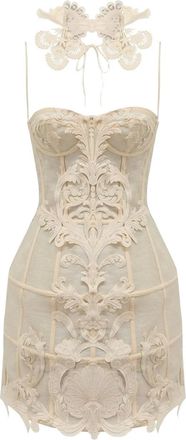 Zimmermann Rebellion Filigree mini-jurk - Beige