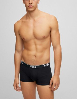 HUGO BOSS Mens BOSS Orange 3 Pack Mens Power Trunks NOS - Black 001 - Size: 35/34/32