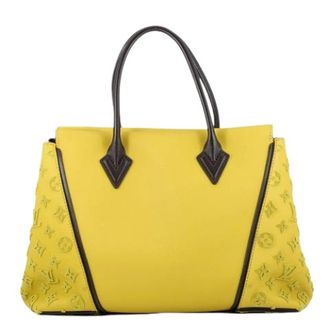 Louis Vuitton Pre-owned Monogram Velours Tote Bag - Dames - Vintage Shopper - Geel - ONE Size - Leer - Vintage
