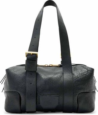 AllSaints Ares Grain Leather Shoulder Bag in Black at Nordstrom