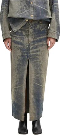 Darkpark Denim Skirts - Dames - Spijkerrokken - Beige - W26 - Denim - Rokken