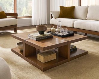 Castlery Mori Square Coffee Table 95cm, Walnut by Castlery