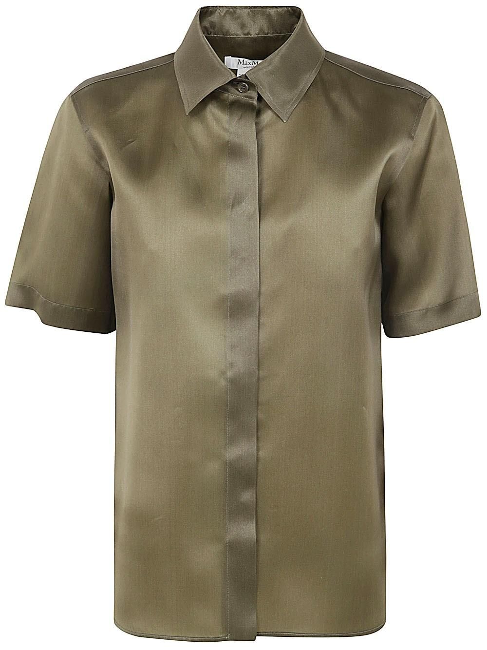 Tシャツ・カットソー Max Mara ACANTO123 SHORT SLEEVE ORGANDY SHIRT Max Mara Acanto123 Short Sleeve Organdy Shirt from $426.00