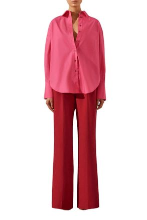 Shona Joy Estela Oversized Shirt In Azalea Pink