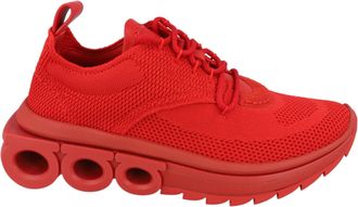 Ferragamo Nima Knit Gancini Low-Top Sneakers