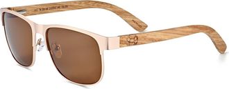 Earth Wood Troon Polarized Sunglasses in Zebra/brown at Nordstrom
