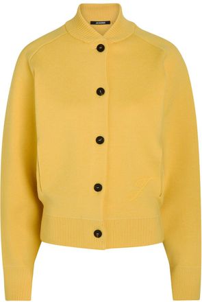 Jacquemus Le Cardigan Lavande Merino-blend Cardigan - Yellow - 34 (UK6 / XS)