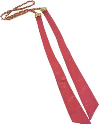 Chanel Pre-owned Chain Belt - Dames - Vintage Accessoires - Roze - ONE Size - Leer - Vintage
