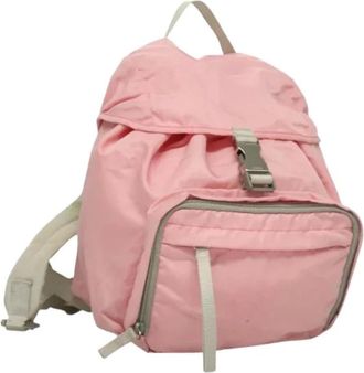 Prada Pre-owned Backpacks, female, Pink, Size: ONE SIZE Pre-owned Nylon Backpack