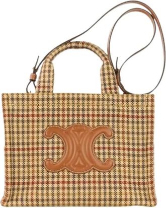 Celine Pre-owned Vintage Tote Bag - Dames - Vintage Shopper - Beige - ONE Size - Tweed - Vintage