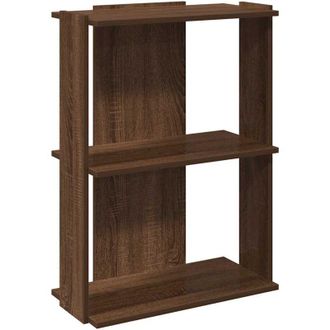 vidaXL Vidaxl - Libreria 3 Ripiani Rovere Marrone 60x30x80 cm Legno Multistrato