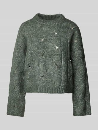 Vero Moda Relaxed Fit Strickpullover mit Wollanteil Modell LINA in Schilf, Gr&ouml;&szlig;e XL