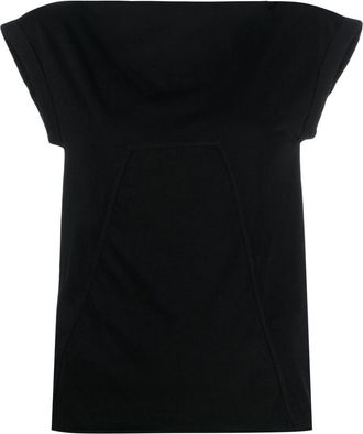 Rick Owens sleeveless cotton top - women - Cotton - 46 - Black