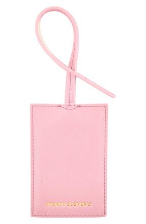 Stoney Clover Lane Textured Faux Leather Luggage Tag in Flamingo at Nordstrom