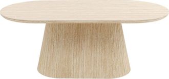 Kare Design Mesa de centro de MDF y cer&aacute;mica beige 120 x 60 cm
